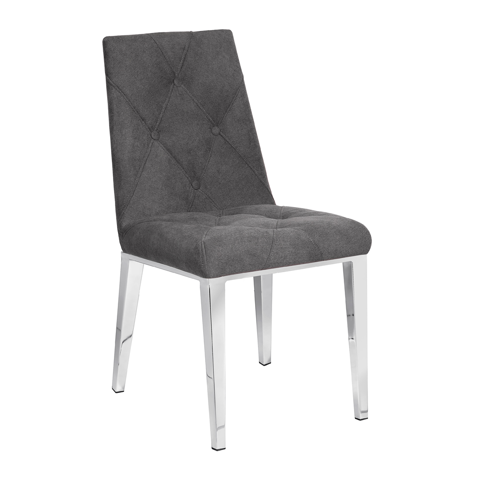 Alison Chair: Dark Grey Linen